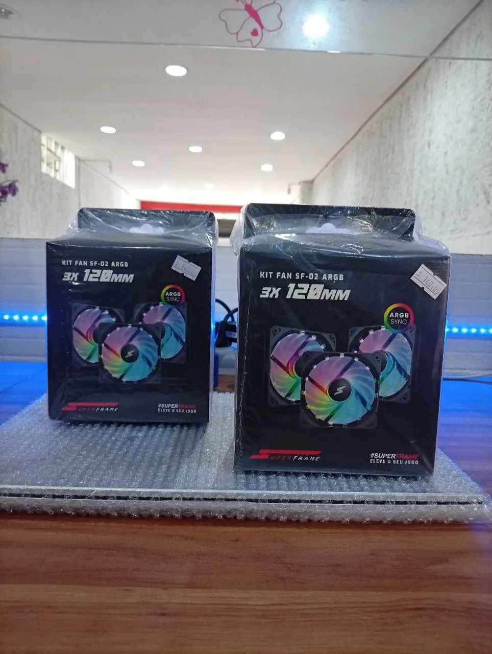 Kit Fan Still RGB 3 Unidades + Controladora 