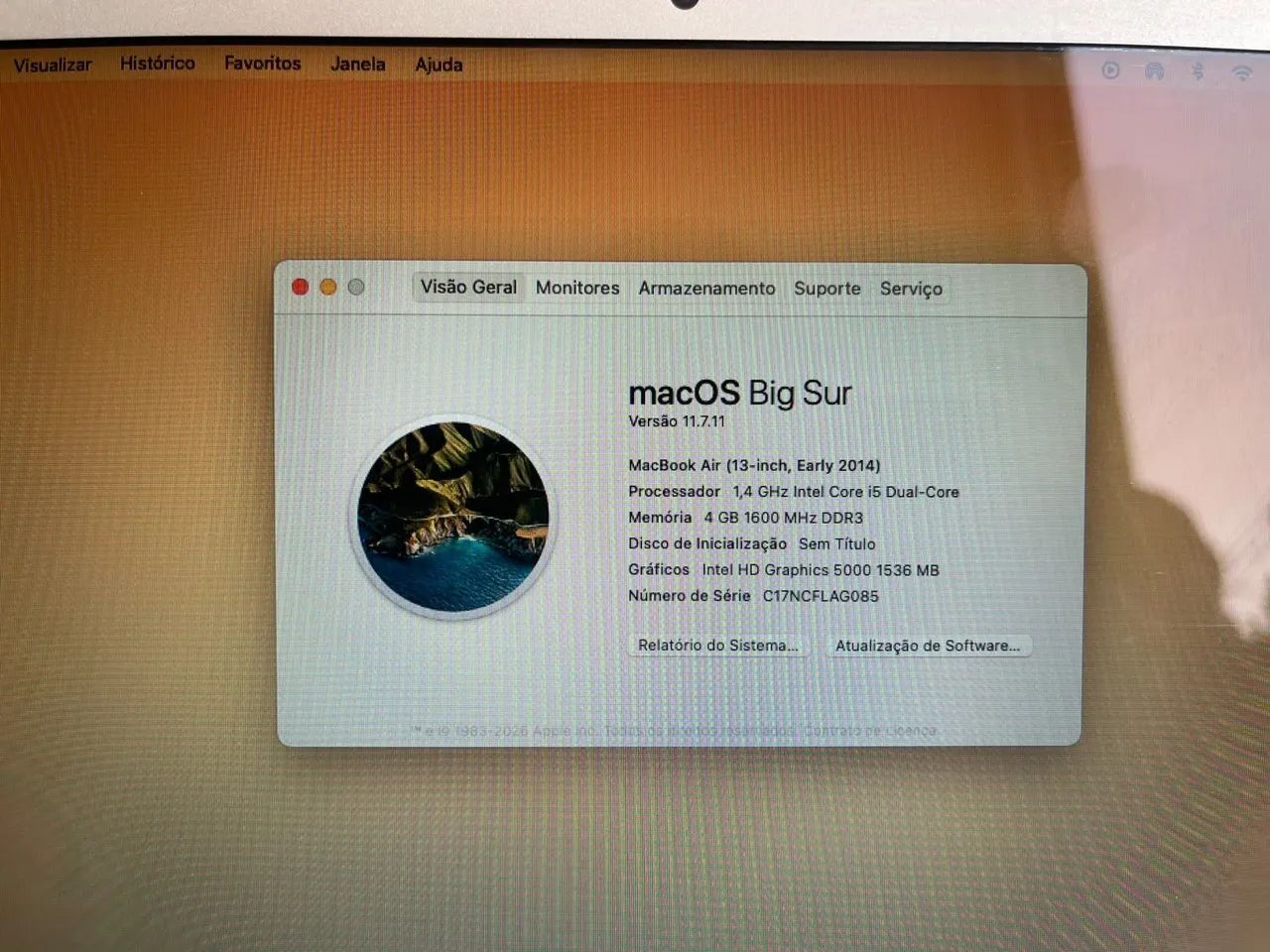 MacBook Air 13 (Early 2014) Ótimo estado e pronto para uso  - Foto 2
