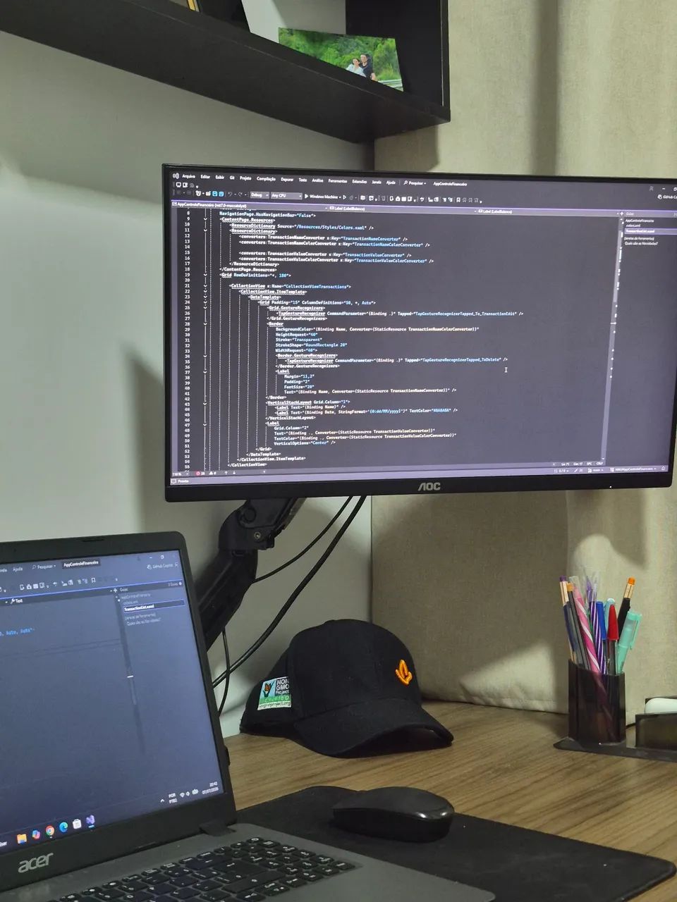 Monitor AOC Led 24'' + (Braço Articulado de Brinde) - Foto 2