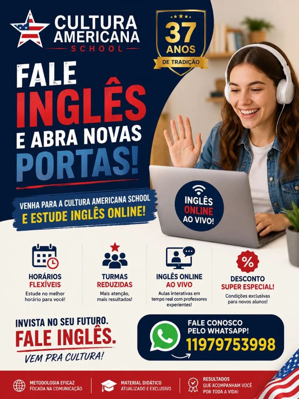 Aula de inglês on line ao vivo 