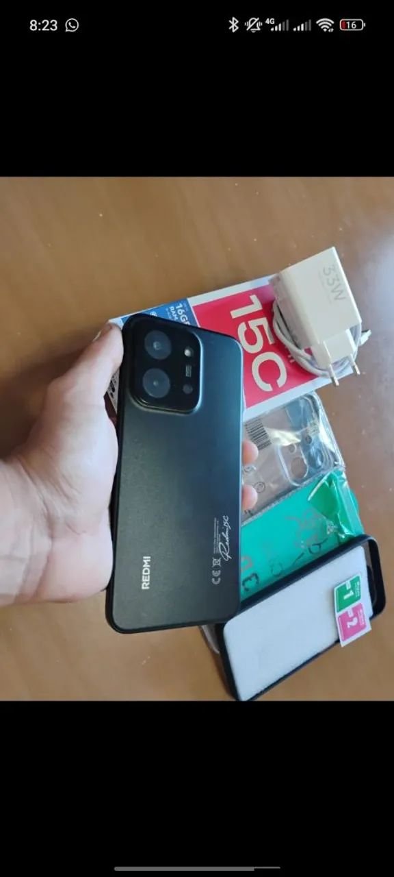 Celular redimi note 15C Preto 256GB 8+8 RAM 1 mês de uso  - Foto 2