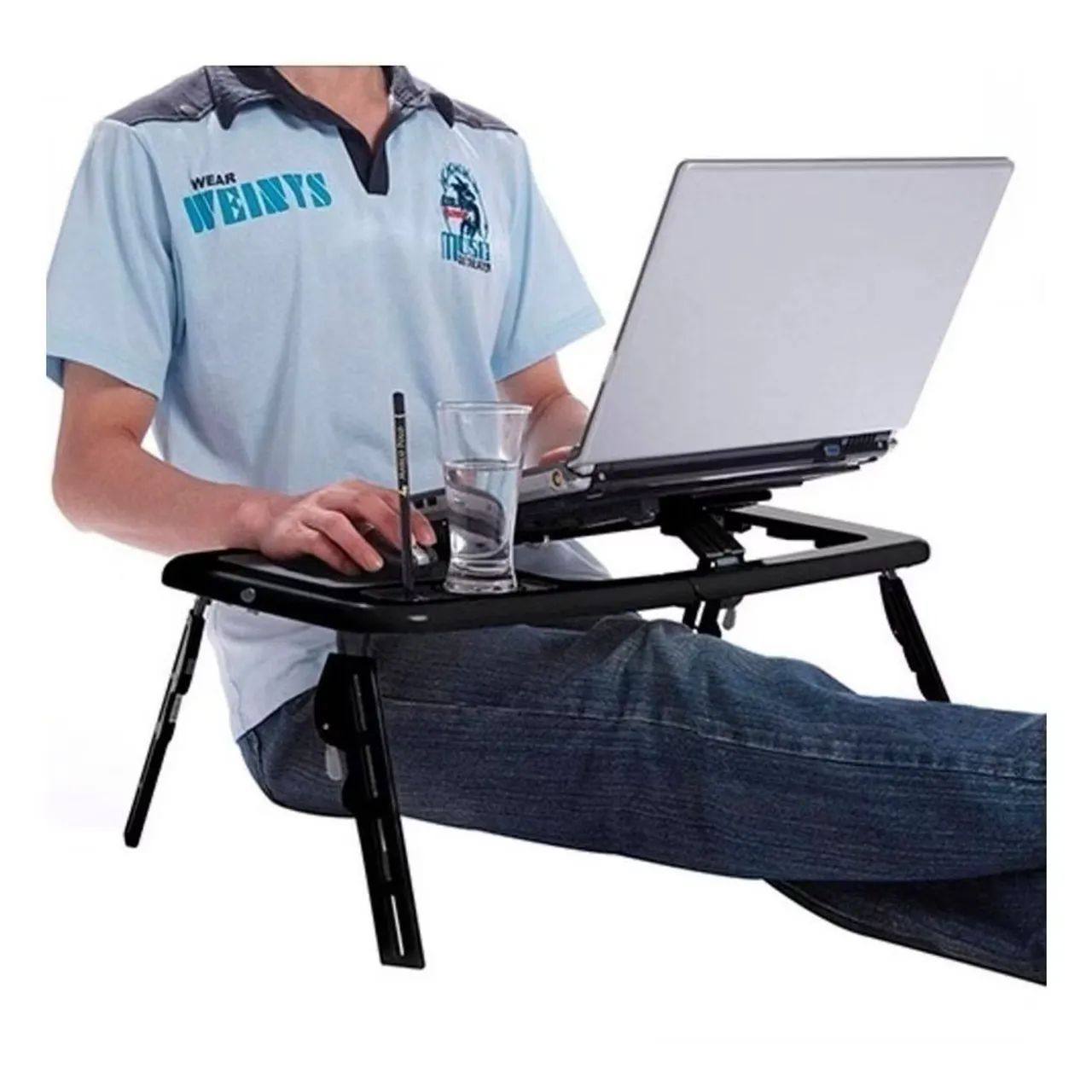 Mesa Articulada Dobravel P/ Notebook Com Cooler  - Foto 5