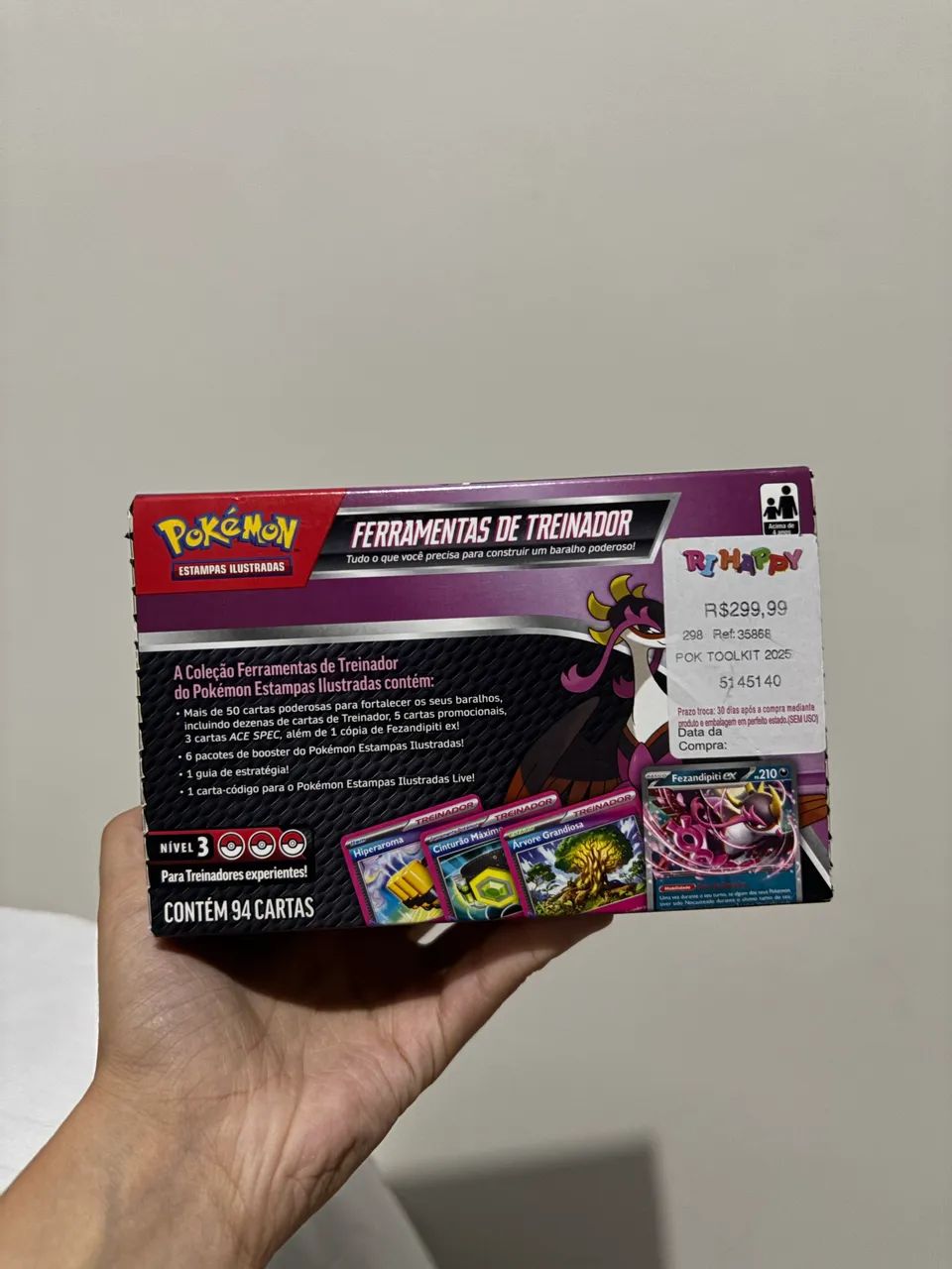 94 cartas Pokémon  De 300,00 por 200,00