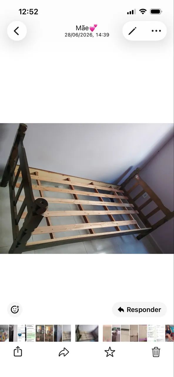 cama beliche de madeira