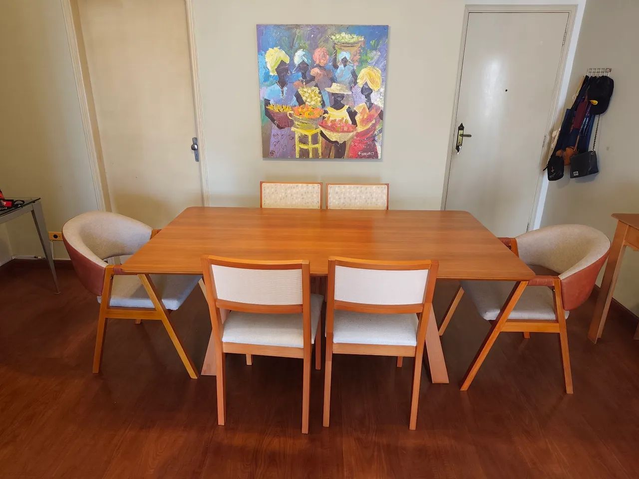Mesa 1,80 x 1,00 com 6 cadeiras super nova - Foto 2