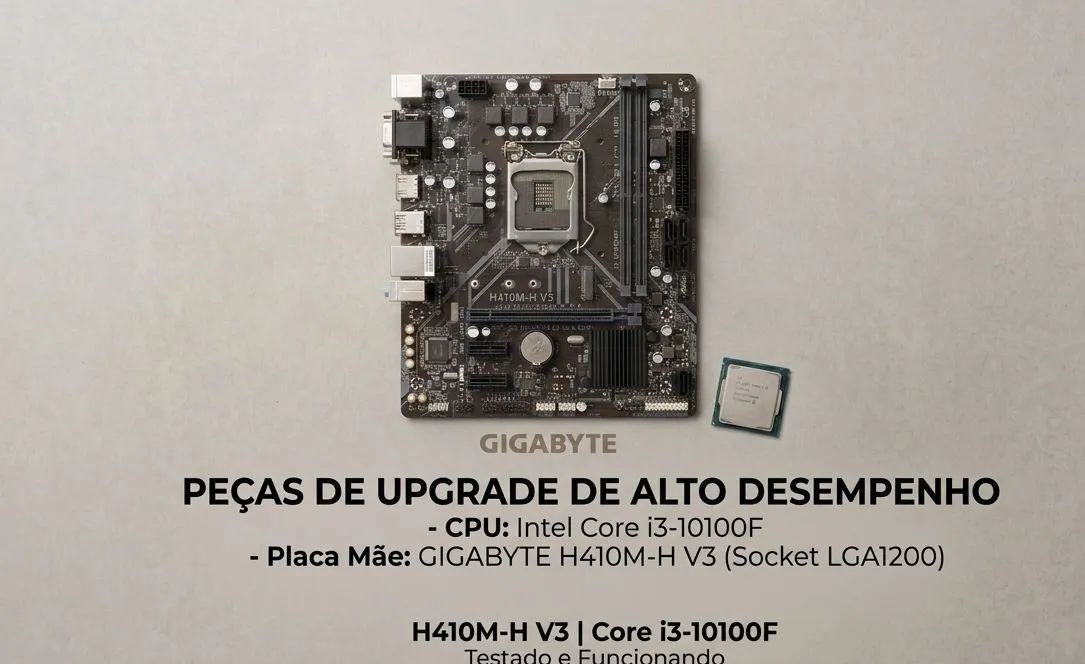 Kit Placa mãe h410 e i3 10100f