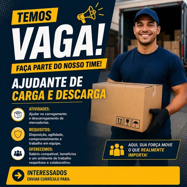 Vaga de Emprego Ajudante de Carga e Descarga