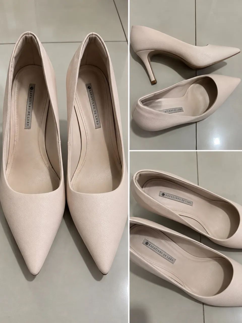 Scarpin Nude Feno Clássico