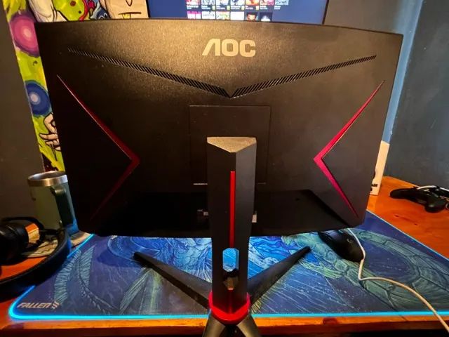 Monitor AOC 27" Curvo (Tela quebrada) - Foto 2