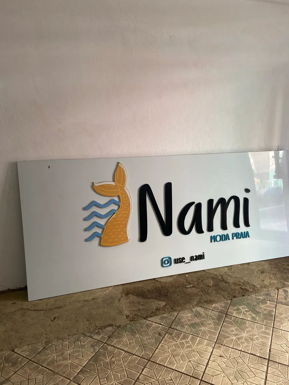 Placa ACM Branca Acetinada para loja - Foto 3
