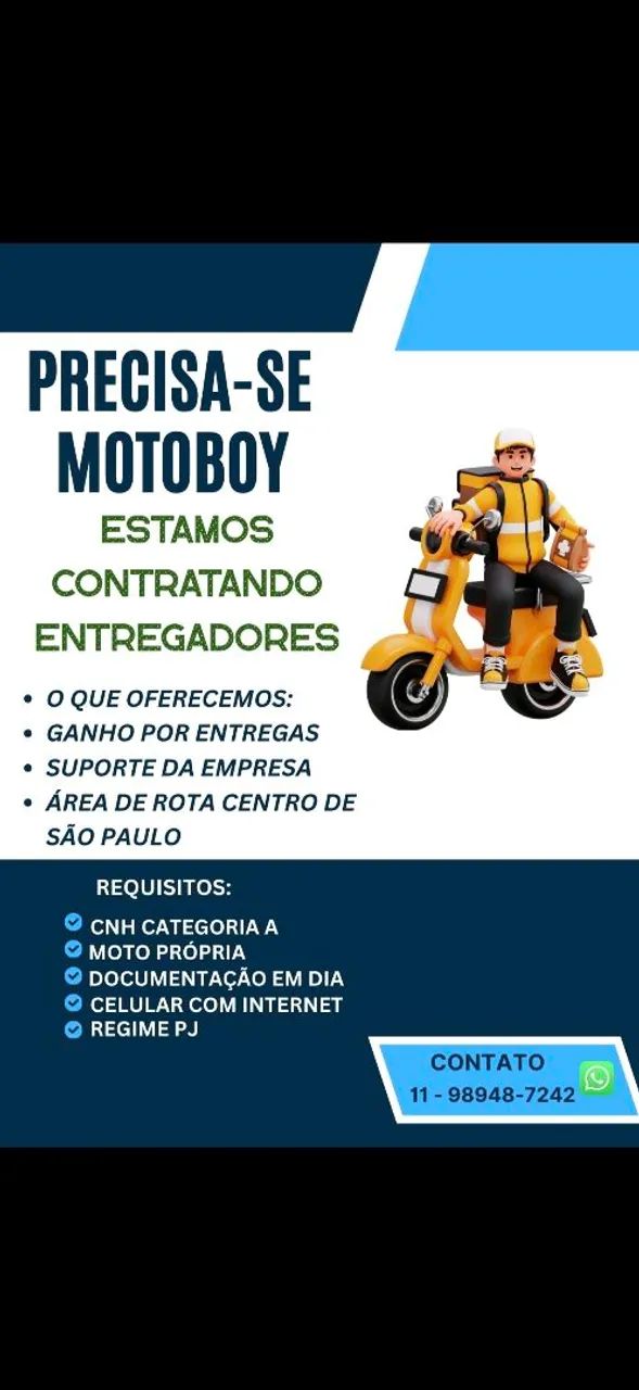 Vaga de motoboy 