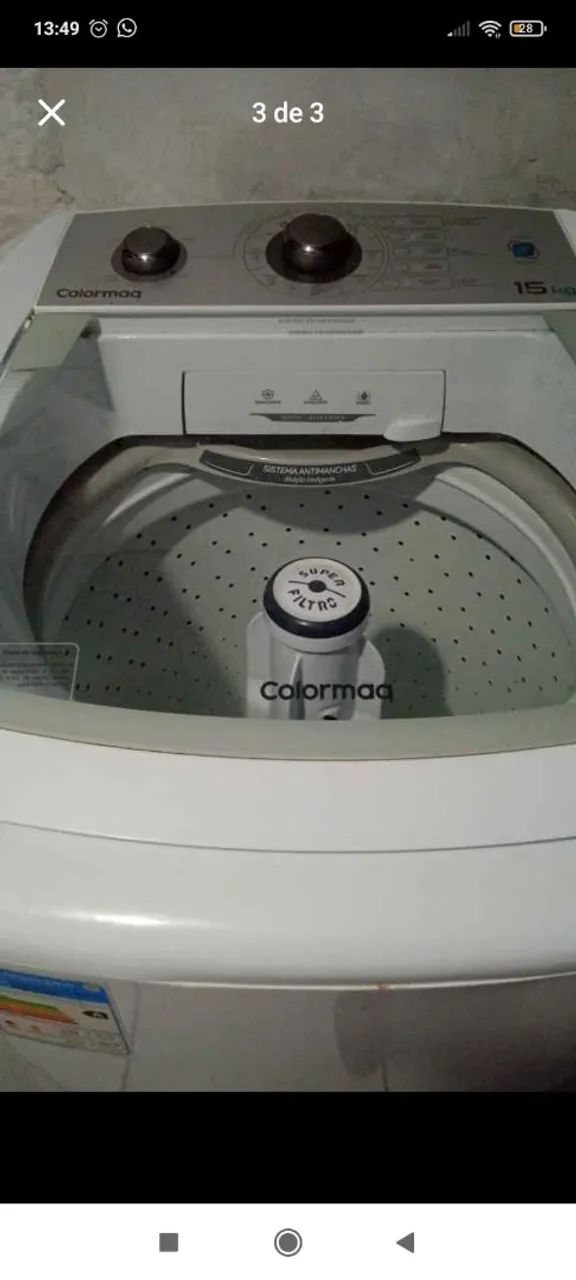 Vendo lavadore de roupas (com  defeito), Colormaq 15k 300 reais,
