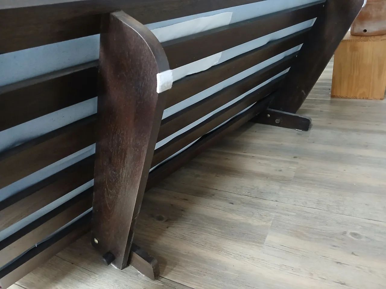 Sofá Cama Casal Futon Brasil Azul - Foto 5
