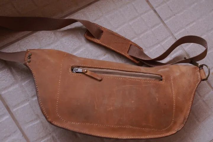 bolsa pochete couro legitimo crazy horse - Foto 2