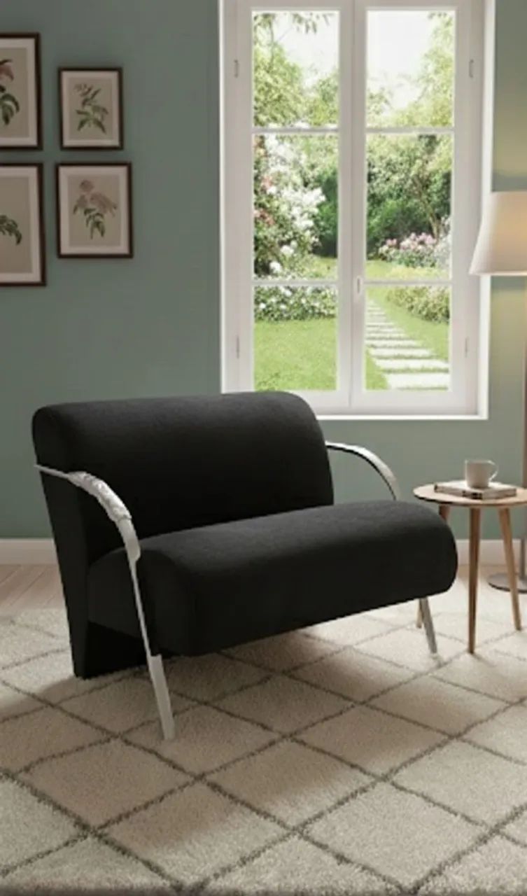 Two-Seater Armchair with Aluminum Arms65138001663873121