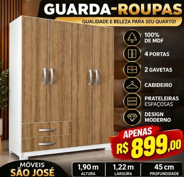 Guarda Roupa MDF  - Foto 5