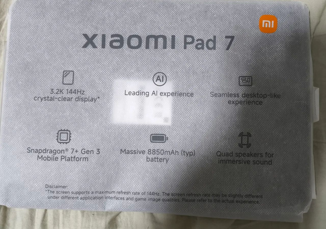 Xiaomi Pad 7 8GB RAM / 256GB - Novo