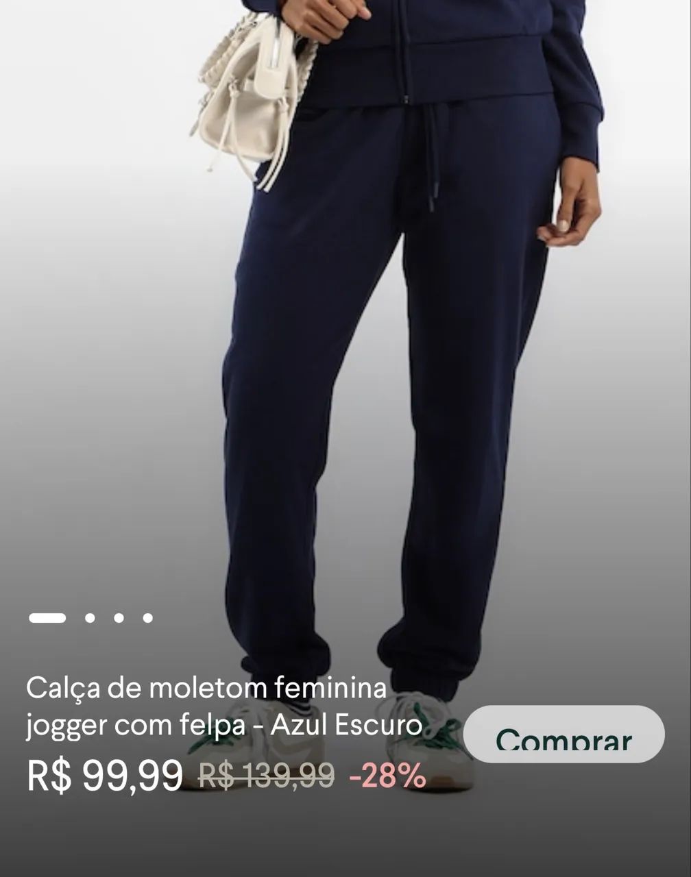Calça de moletom azul  - Foto 5
