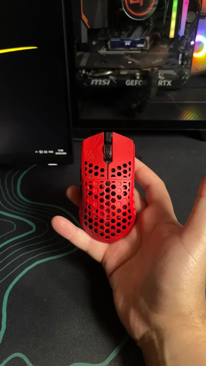 Mouse Akitsu v2 Vermelho - PERSONALIZADO