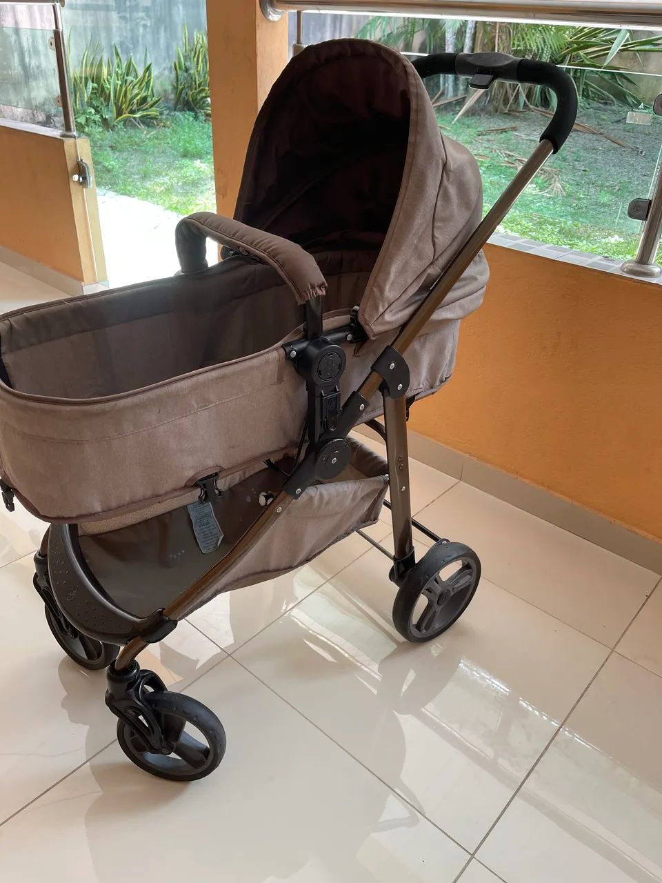 Carrinho Moisés 3 em 1 + bebê conforto com base Galzerano Olympus - Foto 2