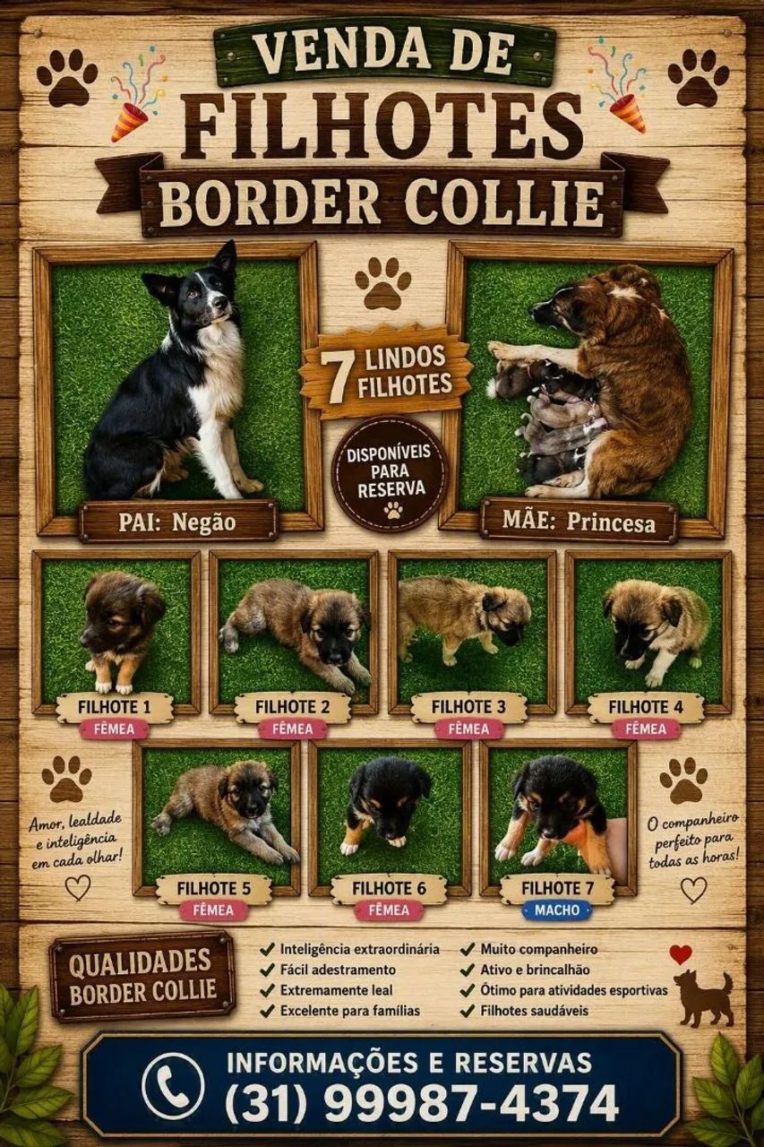 Filhotes Border Collie