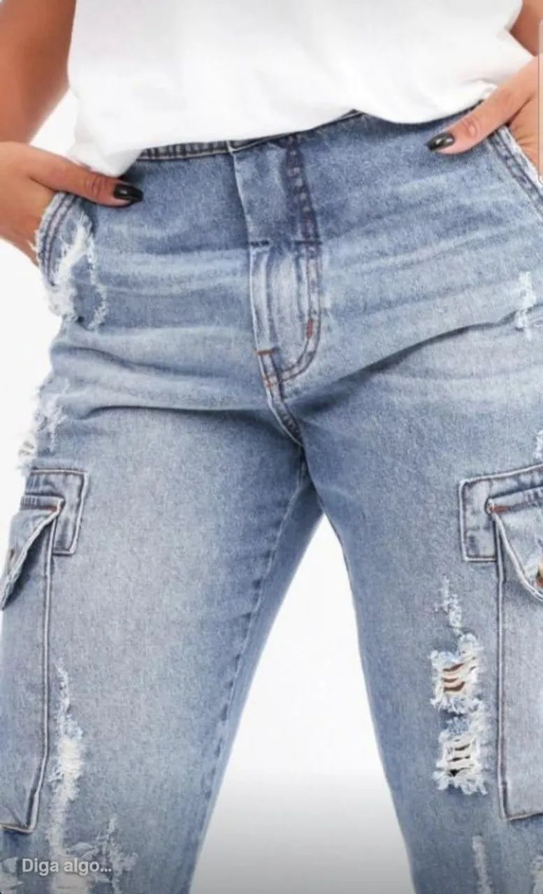 Calça Jeans Cargo - Foto 3