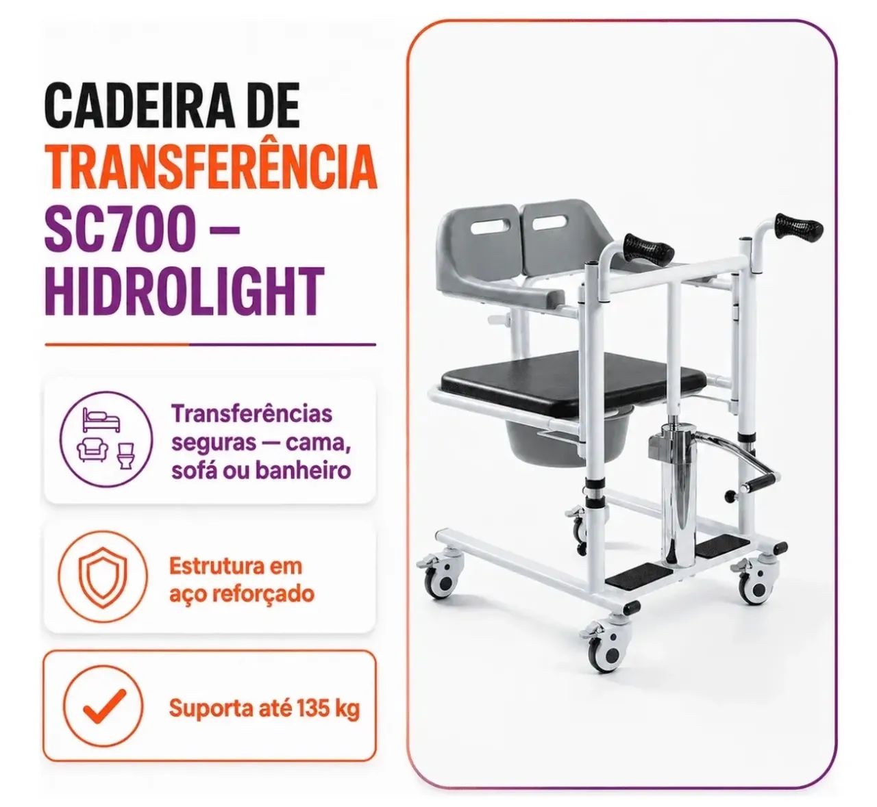 Cadeira de transferência Hidrolight - Foto 3