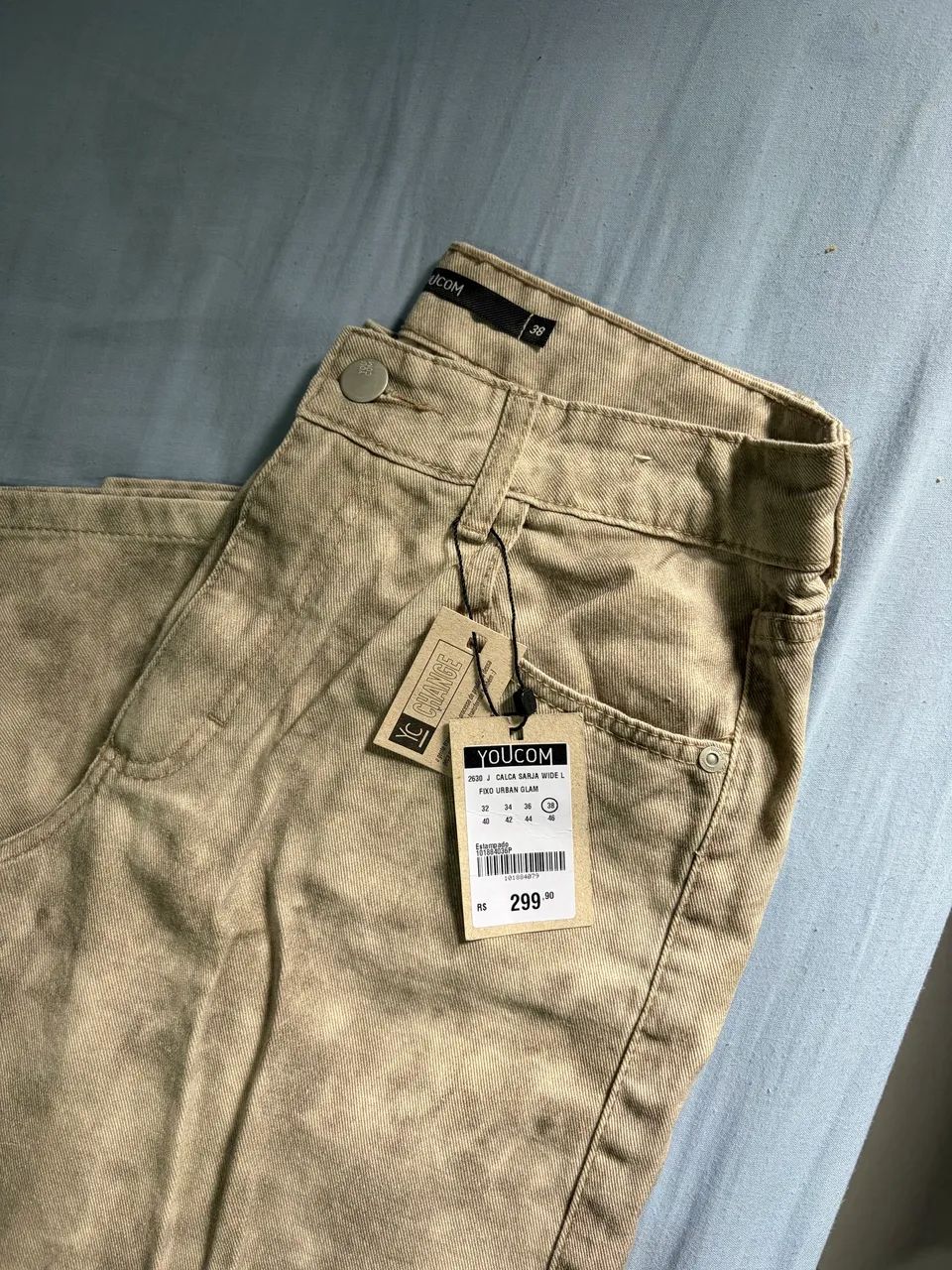 calça wide leg cintura baixa 