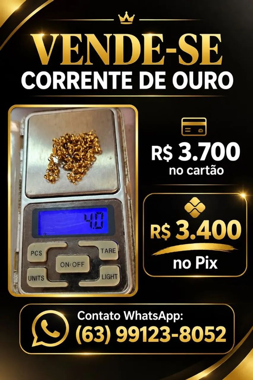 Vende-se corrente de Ouro 18 Kilates 
