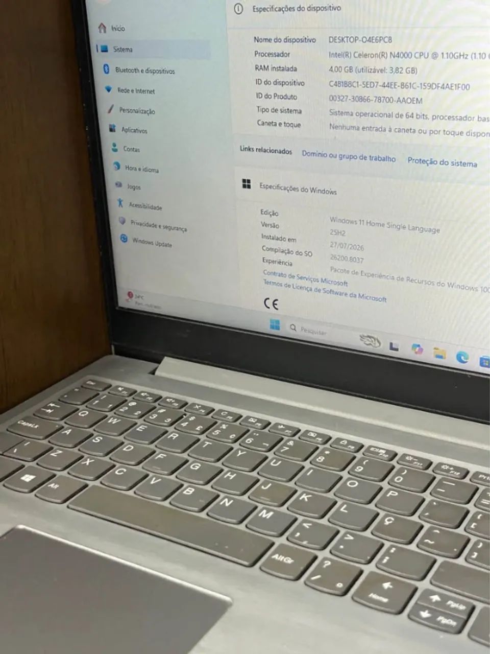 NOTEBOOK LENOVO IDEAPAD s145 4GB DE RAM + Intel integrado - Foto 3