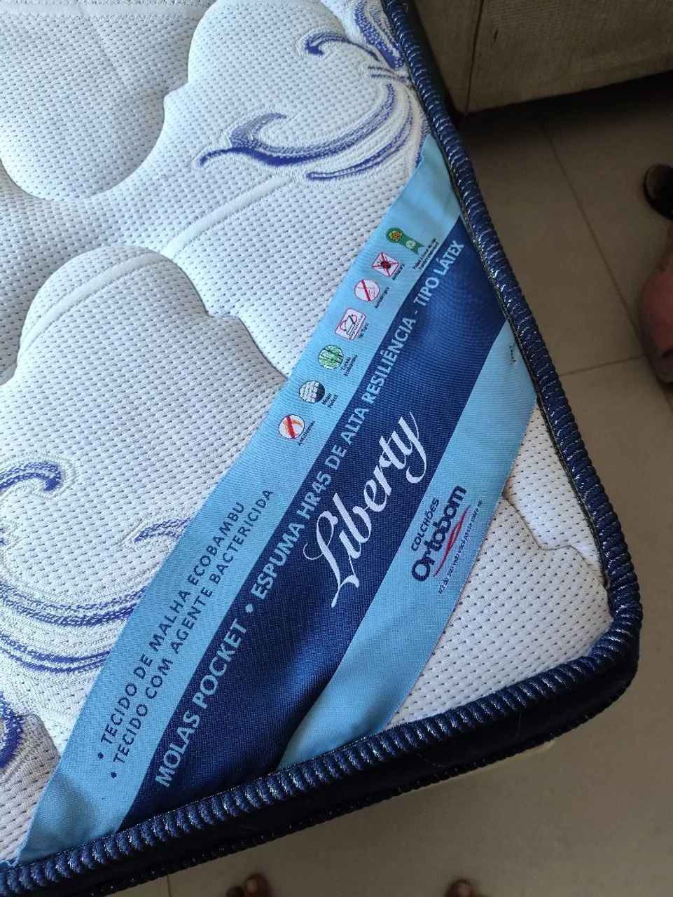 Cama box Queen, base + colchão Ortobom liberty - Foto 2