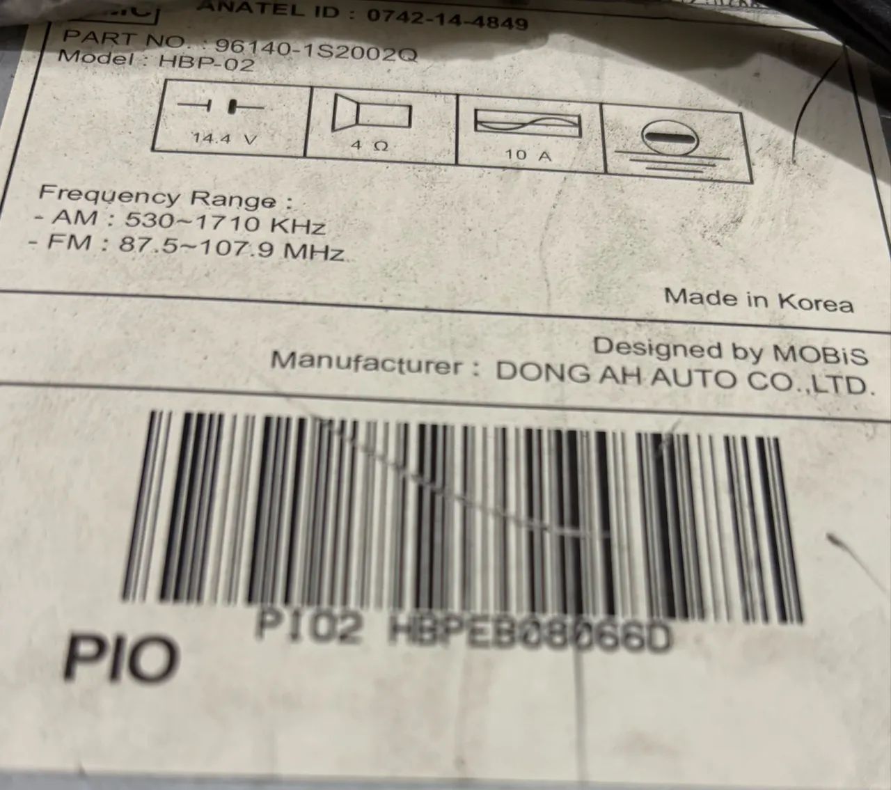 Som original HB20 2015 com Bluetooth  - Foto 2