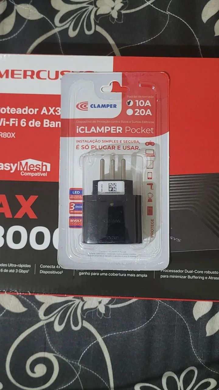 Roteador Mercusys MR80X com protetor Clamper já incluso. - Foto 3