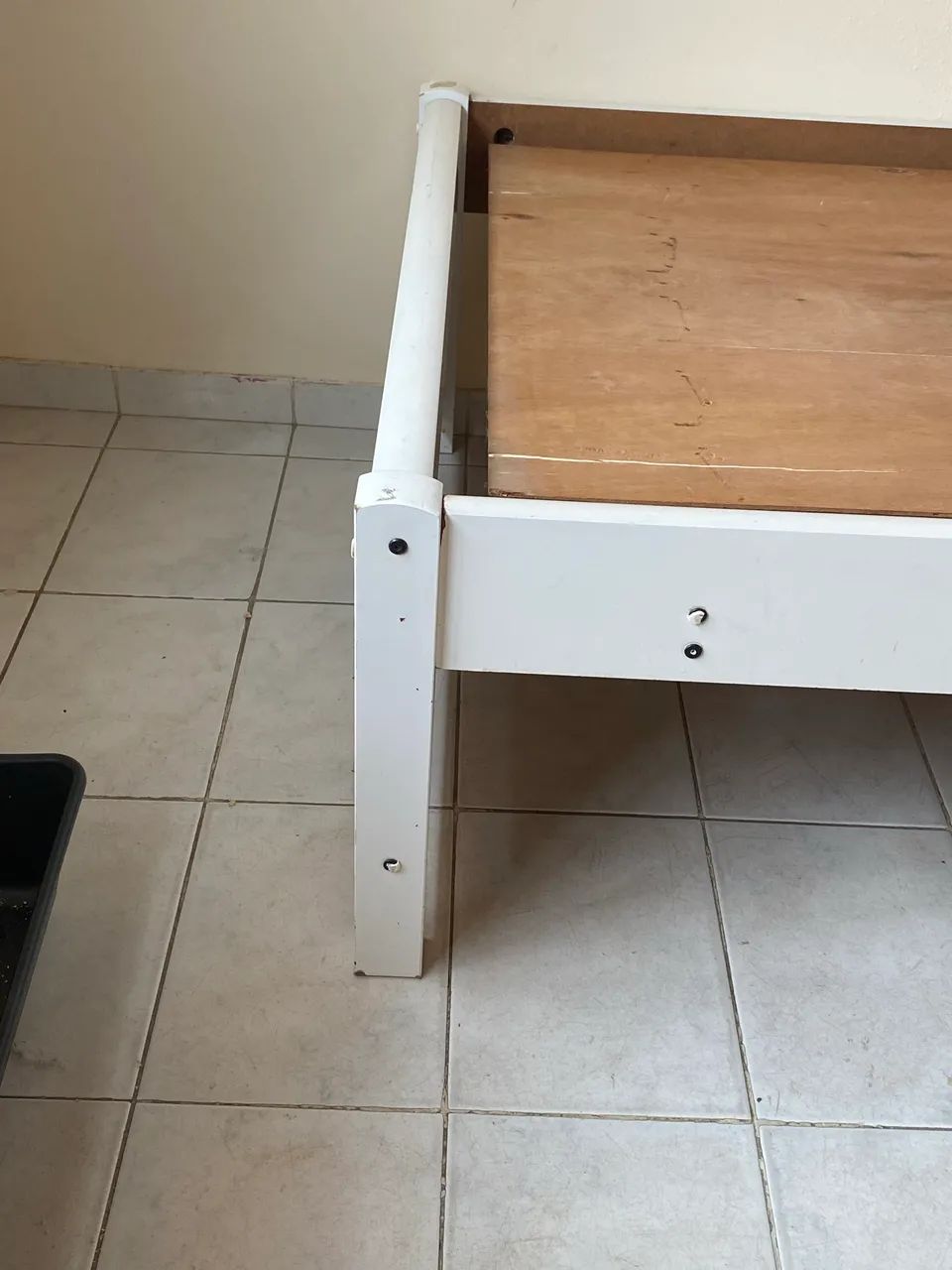 Cama de Solteiro Branca MDF  - Foto 2