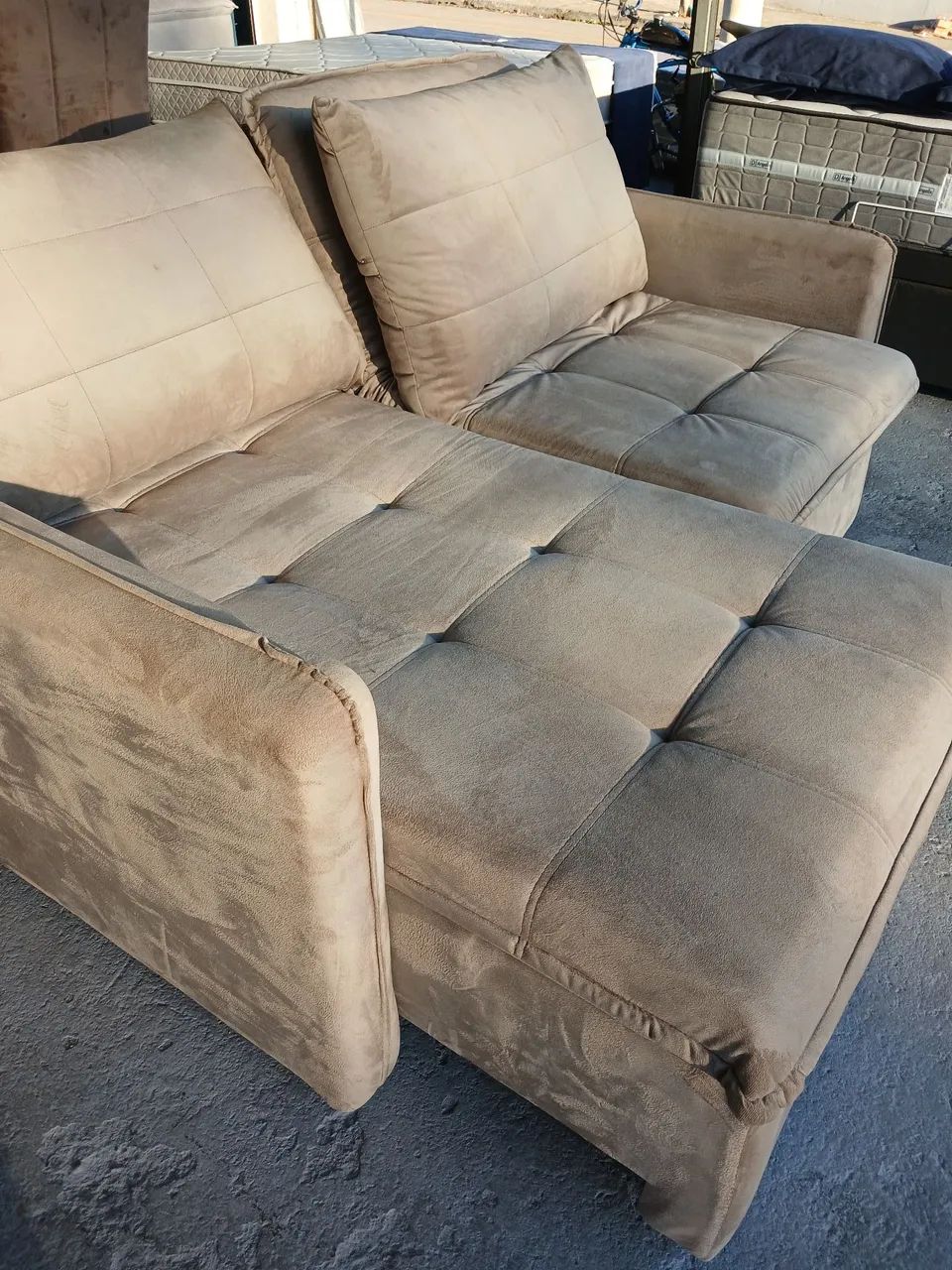 Sofa retrátil reclinável, madrinha 1,80, 18x sem juros - Foto 3
