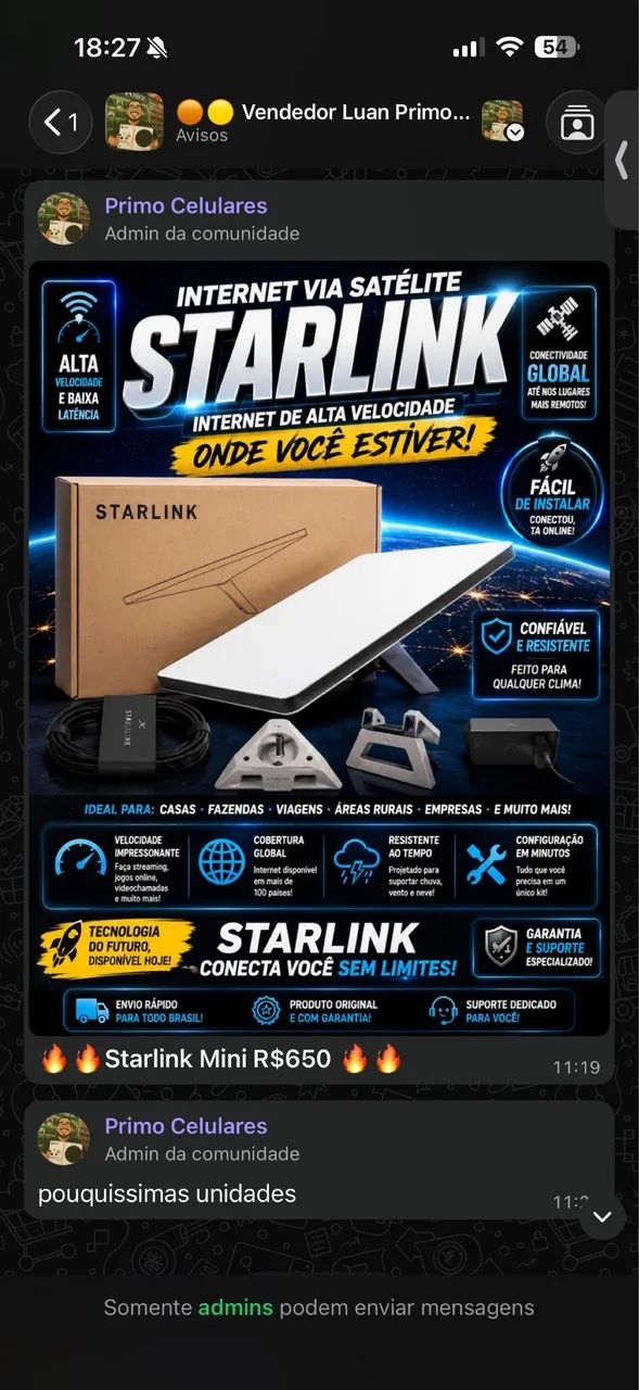 Starlink Mini Lacrada 879,00