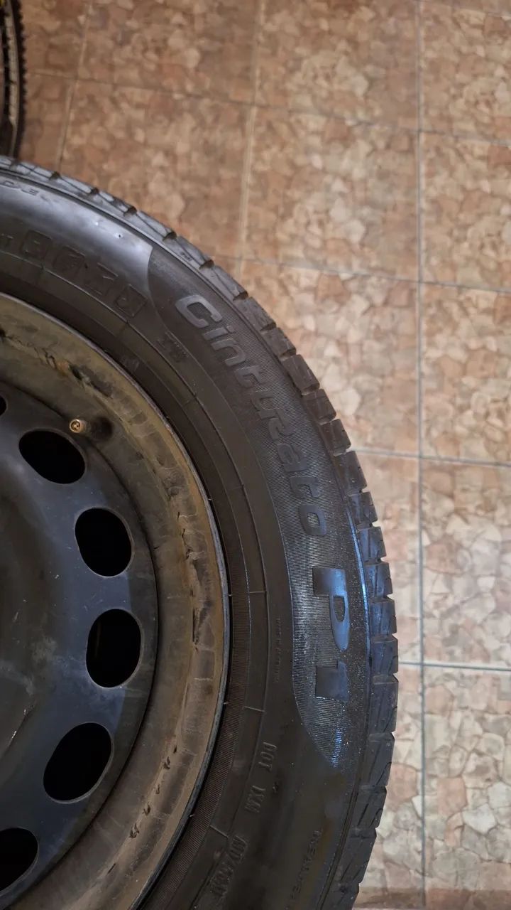 Roda 15 com pneu furacao 4x108 ford cintroen Peugeot  - Foto 2