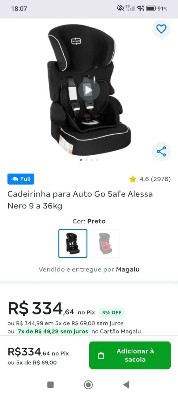 Cadeirinha Go Safe Alessa 9 a 36kg  - Foto 3