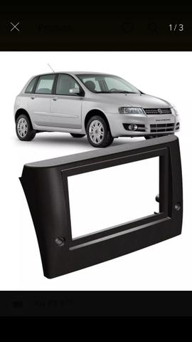 Moldura dvd ou multimidia 2 Din Fiat Stilo preto fiamon