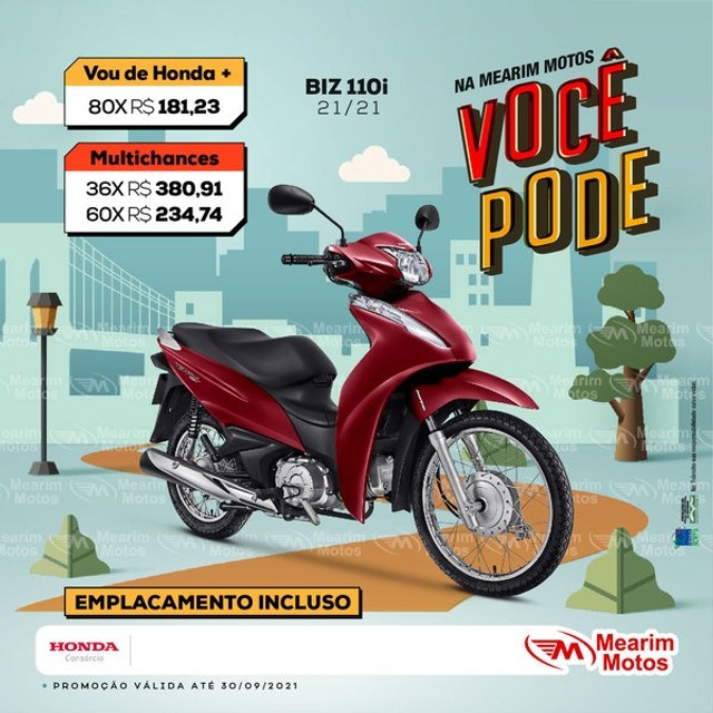 BIZ 110 ZERO KM 2022 CONSÓRCIO HONDA