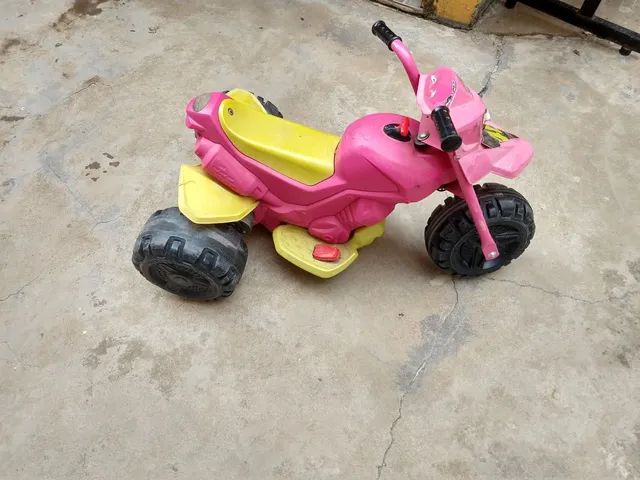 Moto Elétrica Bandeirante Infantil PINK XT3 Até 25kg Rosa