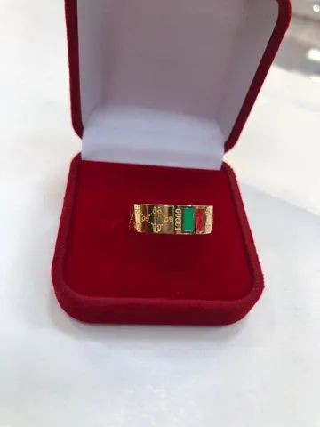 Aliança gucci o par com duplo banho em ouro 18 k - Foto 2