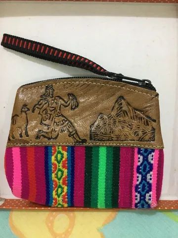 Estilosíssimo porta moedas original do Peru - Foto 3