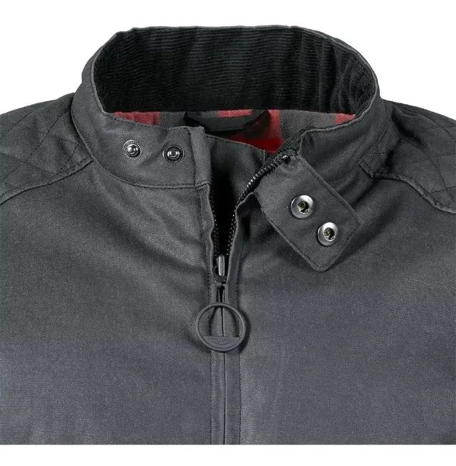 Jaqueta Moto Triumph Original Braddan Wax Black Large - Foto 5