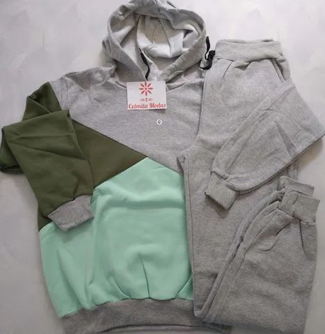Conjunto de Moletom Flanelado Feminino - Foto 4