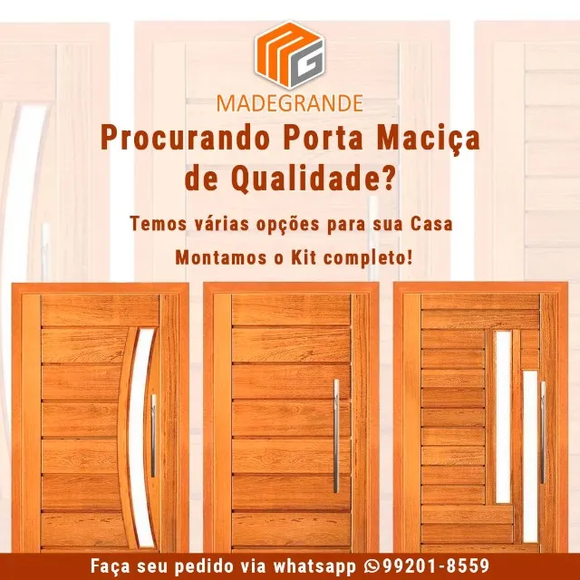 Porta Madeira Maciça - diversos tamanhos