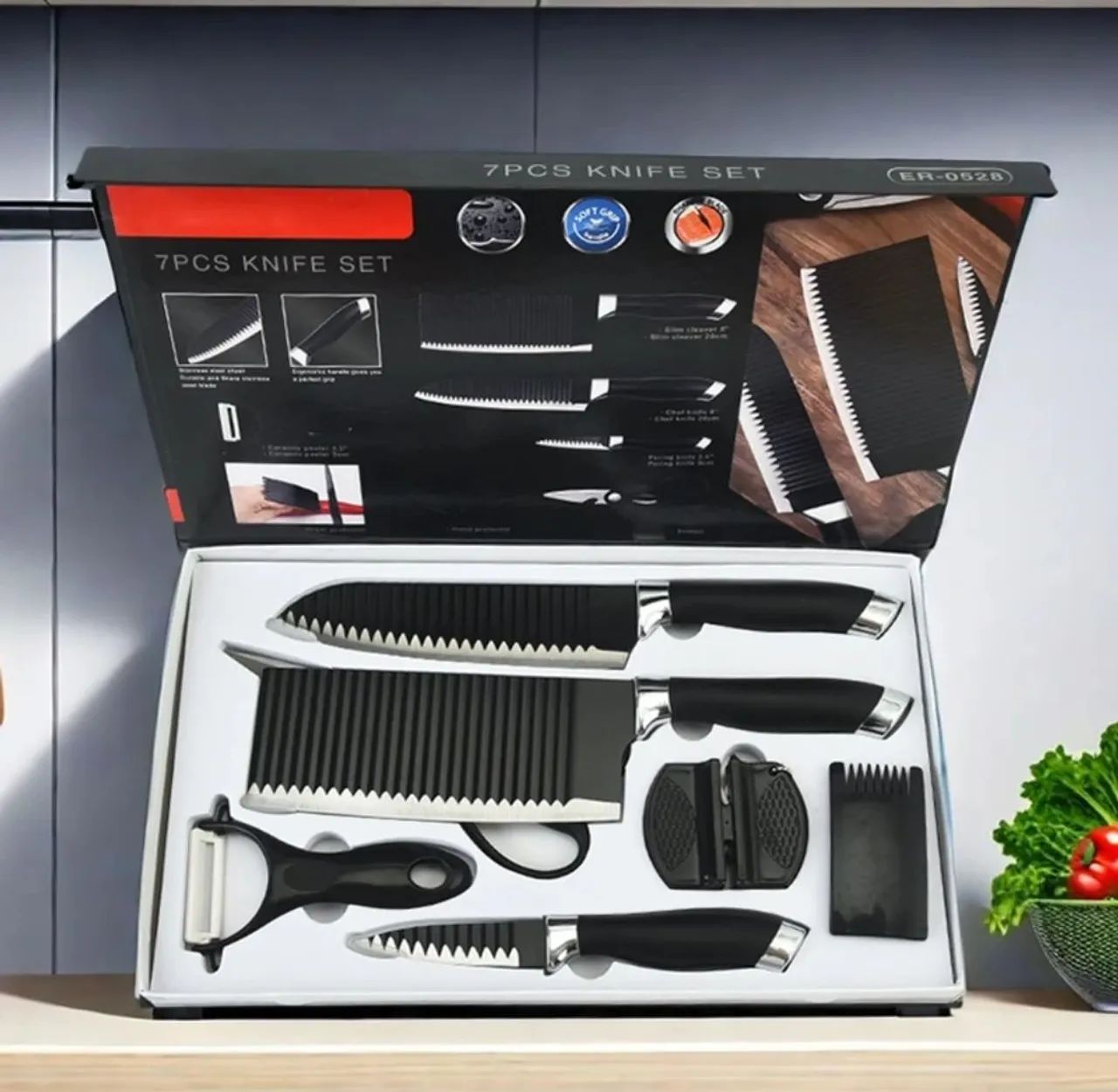 Conjunto de facas de cozinha 7 peças - Novo