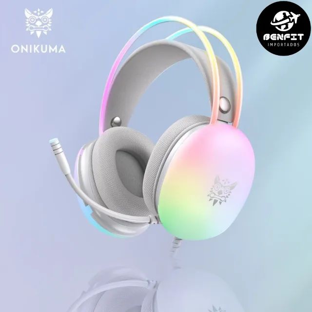Headset Onikuma X25 Rgb Branco ou Preto