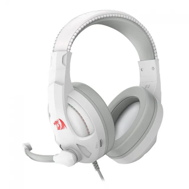 Headset Gamer Redragon Cronus White Led RGB P2 C/ Adaptador P3 - WZetta - Foto 5