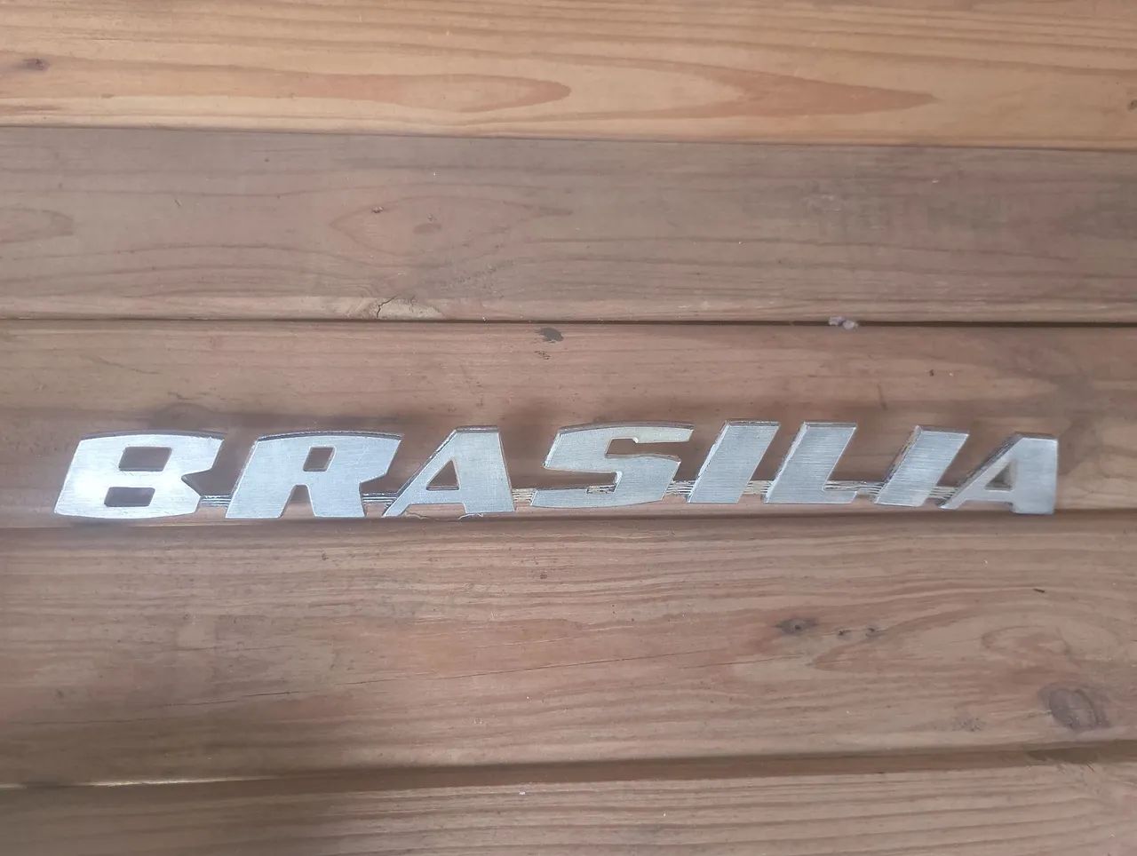 Emblema traseiro VW Brasilia original 